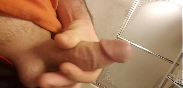  Jerking off my dick till I come.
